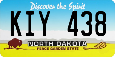 ND license plate KIY438
