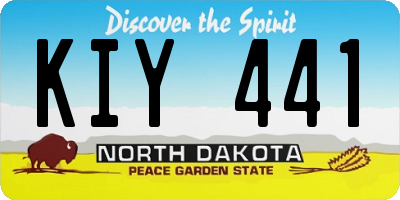 ND license plate KIY441