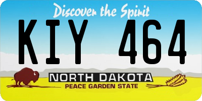 ND license plate KIY464