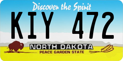 ND license plate KIY472