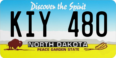 ND license plate KIY480