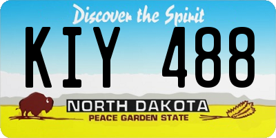 ND license plate KIY488
