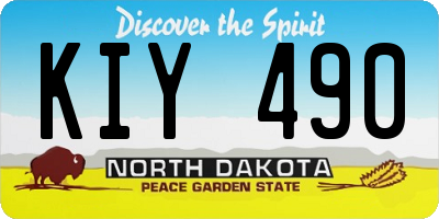 ND license plate KIY490