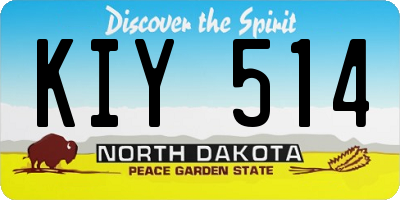 ND license plate KIY514