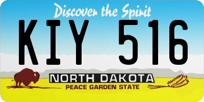 ND license plate KIY516