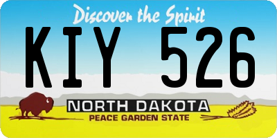 ND license plate KIY526