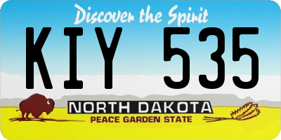 ND license plate KIY535