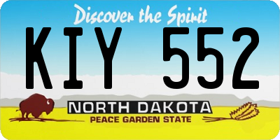 ND license plate KIY552