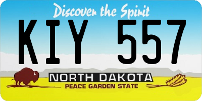 ND license plate KIY557