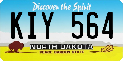 ND license plate KIY564