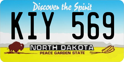 ND license plate KIY569