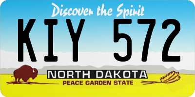 ND license plate KIY572