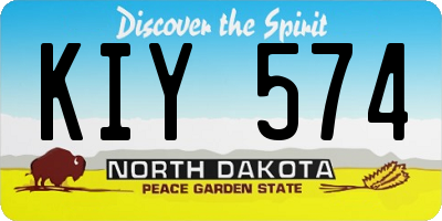 ND license plate KIY574