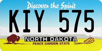 ND license plate KIY575