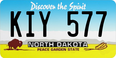 ND license plate KIY577