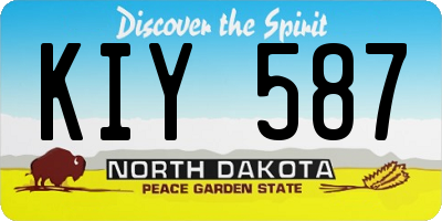 ND license plate KIY587