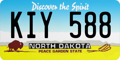 ND license plate KIY588