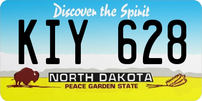 ND license plate KIY628