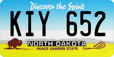 ND license plate KIY652