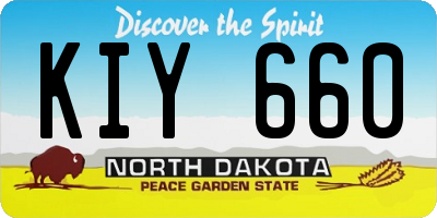 ND license plate KIY660