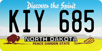 ND license plate KIY685
