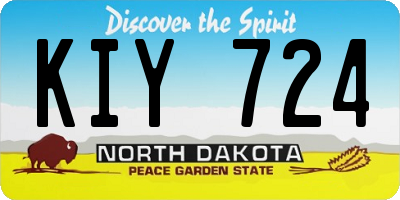 ND license plate KIY724
