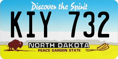 ND license plate KIY732