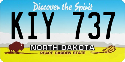 ND license plate KIY737
