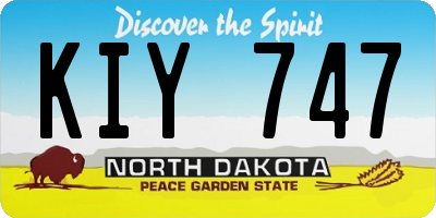 ND license plate KIY747
