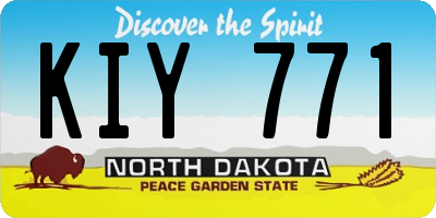 ND license plate KIY771