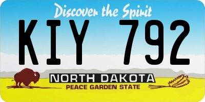 ND license plate KIY792