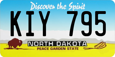 ND license plate KIY795