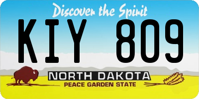 ND license plate KIY809