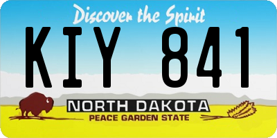 ND license plate KIY841