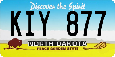 ND license plate KIY877