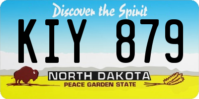 ND license plate KIY879