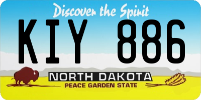 ND license plate KIY886