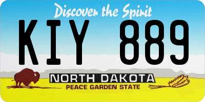 ND license plate KIY889