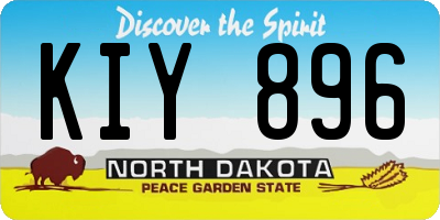 ND license plate KIY896