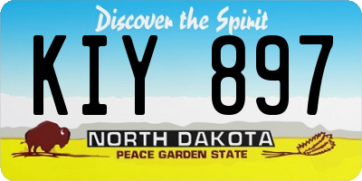 ND license plate KIY897