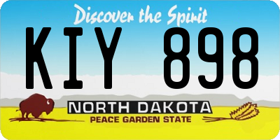 ND license plate KIY898