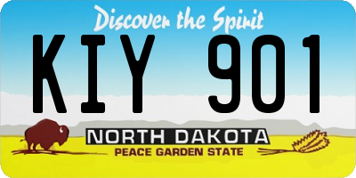 ND license plate KIY901