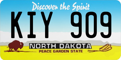 ND license plate KIY909