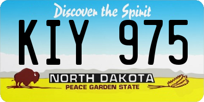 ND license plate KIY975