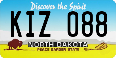 ND license plate KIZ088