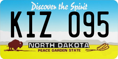 ND license plate KIZ095