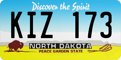 ND license plate KIZ173