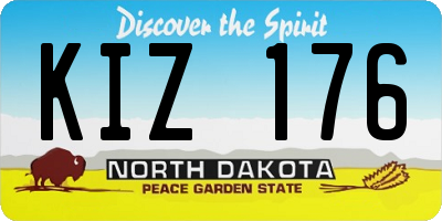 ND license plate KIZ176