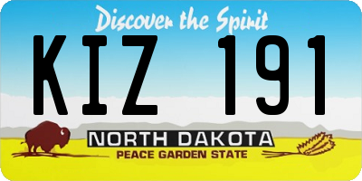 ND license plate KIZ191