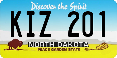 ND license plate KIZ201
